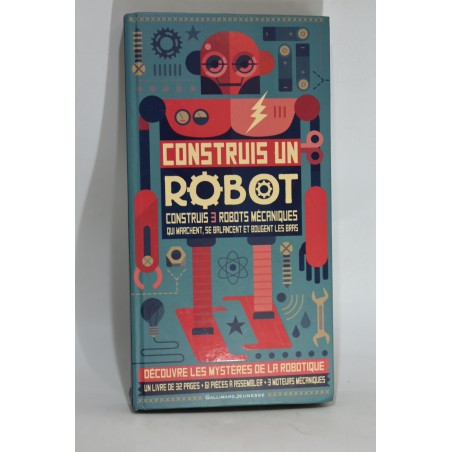 Construis un robot Edition Gallimard jeunesse jeu 3 robots mécaniques a assembler figurine