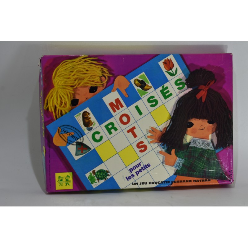 Mots Croisés jeu educatif fernand nathan jeux de société vintage scrabble