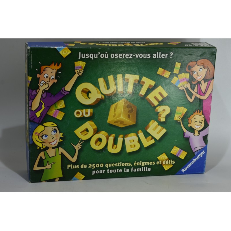 Quitte ou double Edition Ravensburger jeu de société jeux famille paris mises play bac
