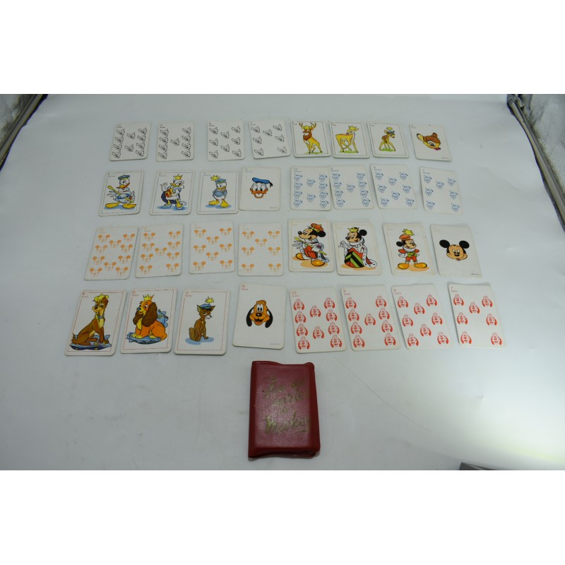 Jeu de cartes de Mickey Ancien jeux nouveaux reunis collection vintage carte a jouer Walt Disney Production 32