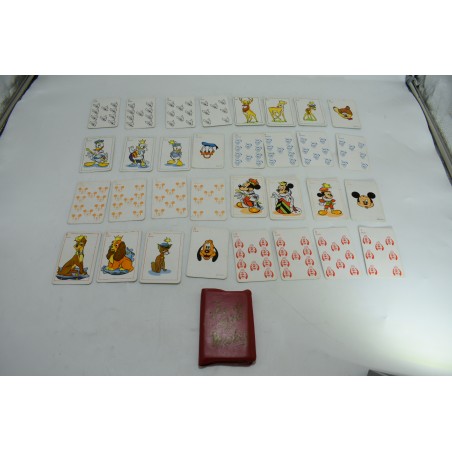 Jeu de cartes de Mickey Ancien jeux nouveaux reunis collection vintage carte a jouer Walt Disney Production 32