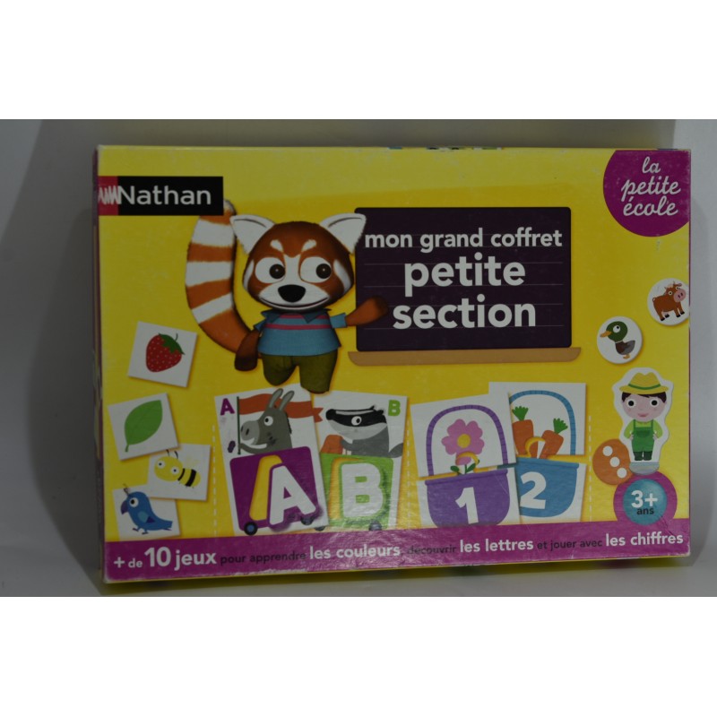 Mon Grand Coffret Petite Section La petite Ecole Edition Nathan 10 jeux de société éveil éducatif lettres chiffres