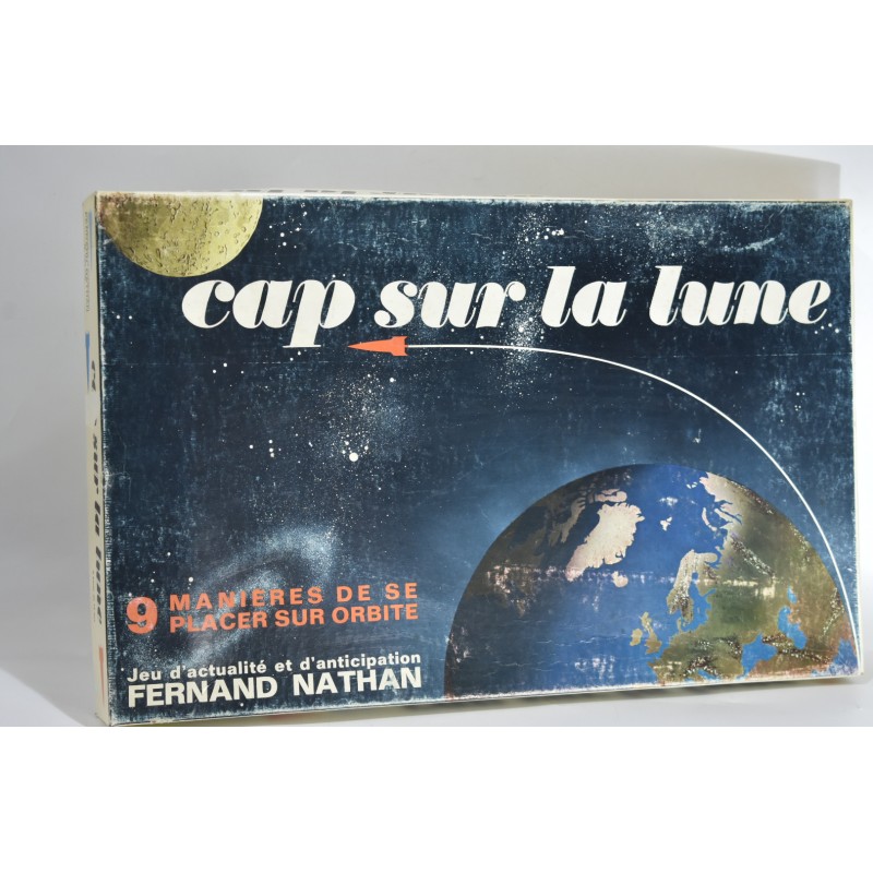 Cap sur la lune Edition Fernand Nathan jeu de société vintage jeux orbite actualité anticipation