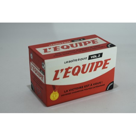 L'Equipe la boite a quiz vol 2 edition marabout jeu soirée famille sport quizz questions défis