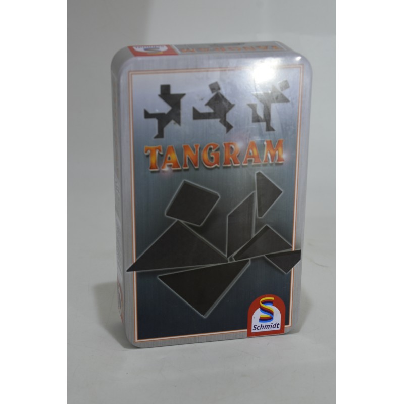 Tangram Edition Schmidt jeu de société boite métal voyage casse tête puzzle chinois
