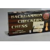 Backgammon Checkers Chess Games Set 3 in 1 classical board games jeu de société échecs damier bois