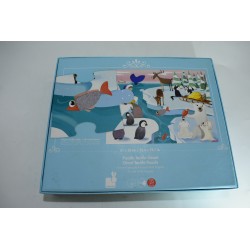 Janod Puzzle Tactile géant Eveil sens touché pole nord igloo esquimau