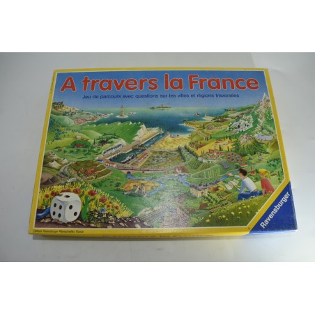 A travers la France edition Ravensburger jeu de l'oie de société jeux de parcours questions villes régions