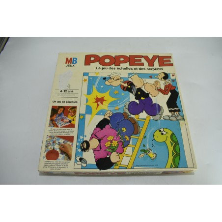 Popeye 1979 Edition Mb Jeux jeu des echelles et des serpents parcours dessins animés jeux de société