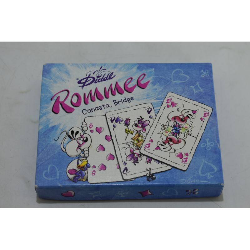 Diddl Rommee Canasta Bridge coffret 2 jeux de cartes jeu carte a jouer