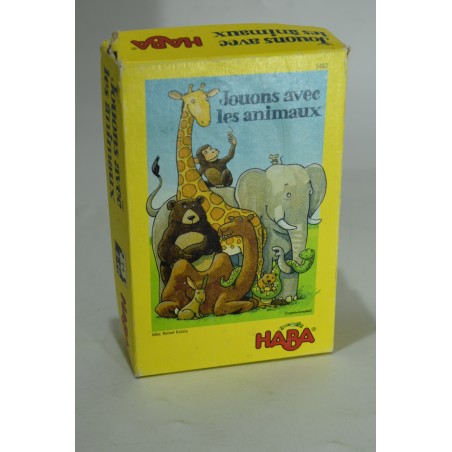 Jouons avec les Animaux Edition Haba jeu de société jeux savane jungle nature bois taille