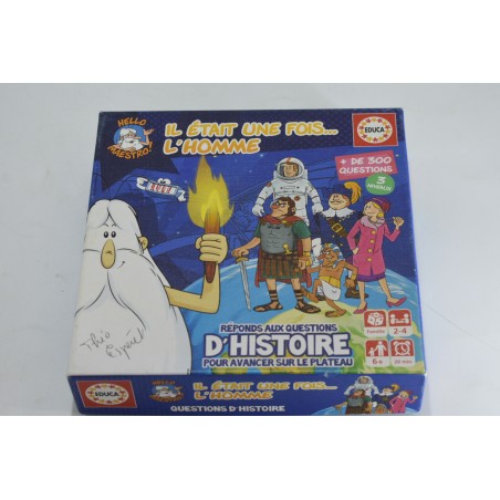 Il était une fois ... L'Homme Edition Educa Hello Maestro histoire plateau questions jeu de société jeux mini procidis