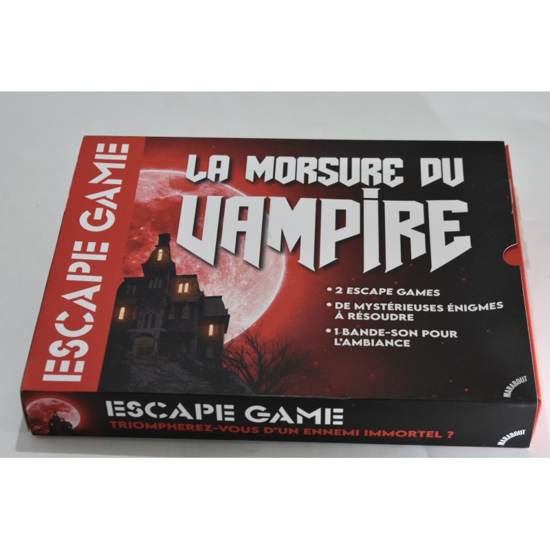 La morsure du vampire Edition marabout escape game jeu de société jeux enigmes