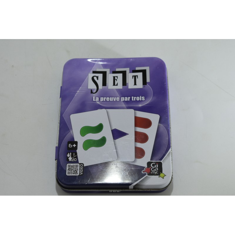 Set La preuve par trois Edition Gigamic jeu de société jeux de cartes a jouer boite metal