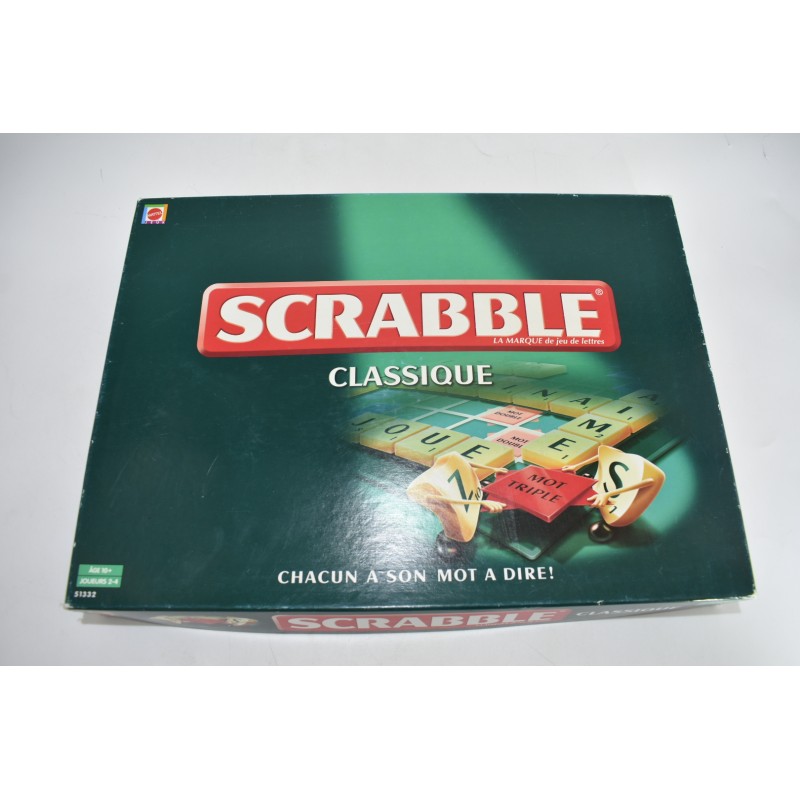Scrabble Classique Edition Mattel Jeux jeu de société mots lettres voyage luxe duplicate compétition prestige poche magnétique