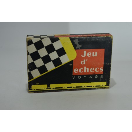 Jeu D'Echecs voyage vintage jeux de société plateau plastique échiquier coffret échec  coffret