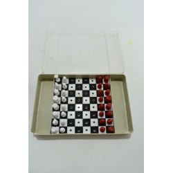 Jeu D'Echecs voyage vintage jeux de société plateau plastique échiquier coffret échec  coffret