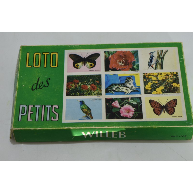 Loto des Petits Edition Willeb ancien jeux lotos animaux fleurs faunes flore jeu nouveaux reunis