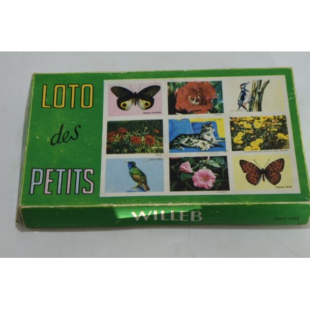 Loto des Petits Edition Willeb ancien jeux lotos animaux fleurs faunes flore jeu nouveaux reunis