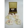 Ancien Coffret jetons bakélite style nacre mises look livre bibliothèque cartes a jouer jeux grimaud bridge canasta poker
