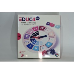 Bois jeu de l'horloge Educabul Fnac Oxybul Éveil Apprentissage Complet Jeux