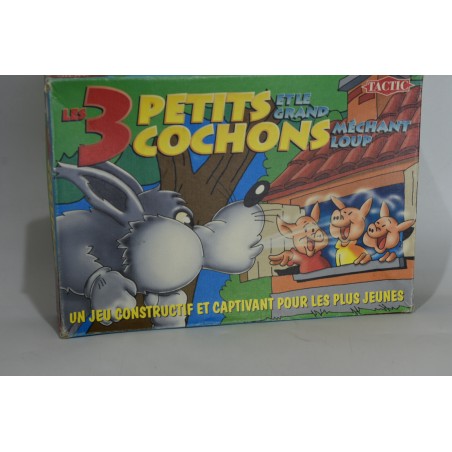 Les 3 petits cochons edition Tactic jeu de société jeux Trois cochon mechant loup maisons