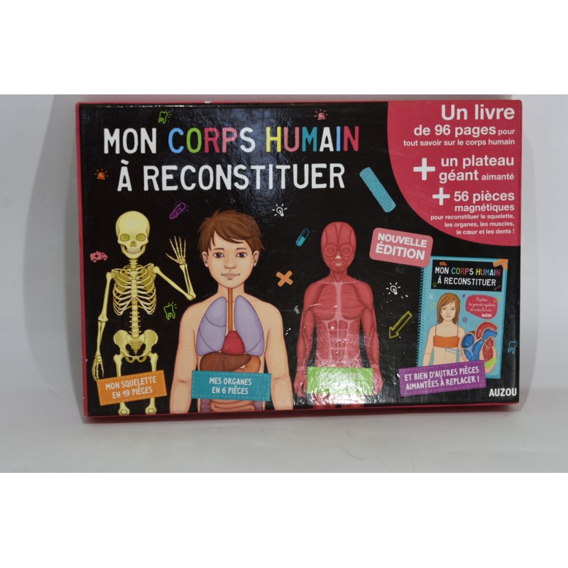 Mon corps Humain a reconstituer Edition Auzou jeu de société jeux livre plateau pieces squelette