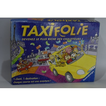Taxifolie Edition Ravensburger jeu de société jeux taxi folie riche chauffeurs destination course aventure
