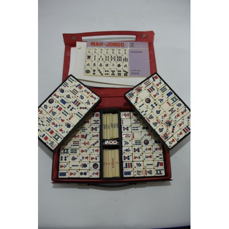 Mah Jong Edition Jumbo Revanche Boite coffret vintage jeu de société jeux flowers mahjong dragons