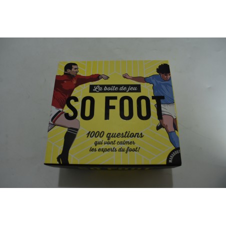 So Foot La boite de jeu Cantona Maradona Edition Marabout jeu de société quiz cartes soirée football foot quizz