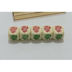 Poker d'as Coffret 5 dés cartes pokers jeu de dé jeux de société paris casino