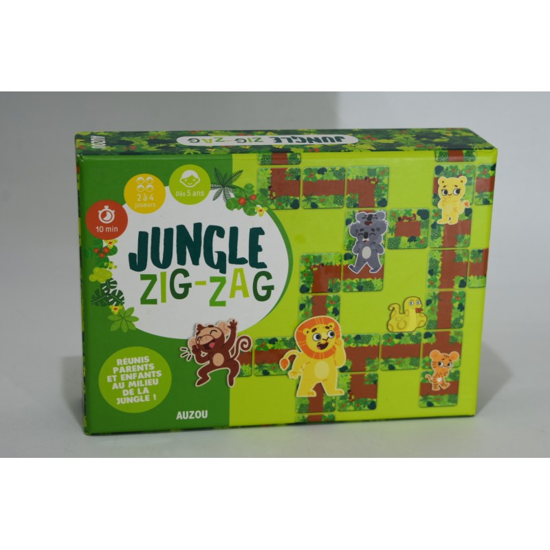Jungle Zig Zag Edition auzou jeu de société jeux de cartes a jouer party quiz famille Zig-zag