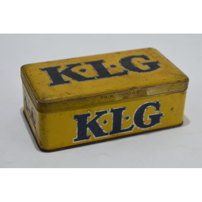Boite Ancienne KLG k.l.g boite tole garage k l g