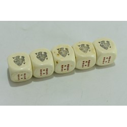 Poker d'as Coffret 5 dés cartes pokers jeu de dé paris casino jeux de société