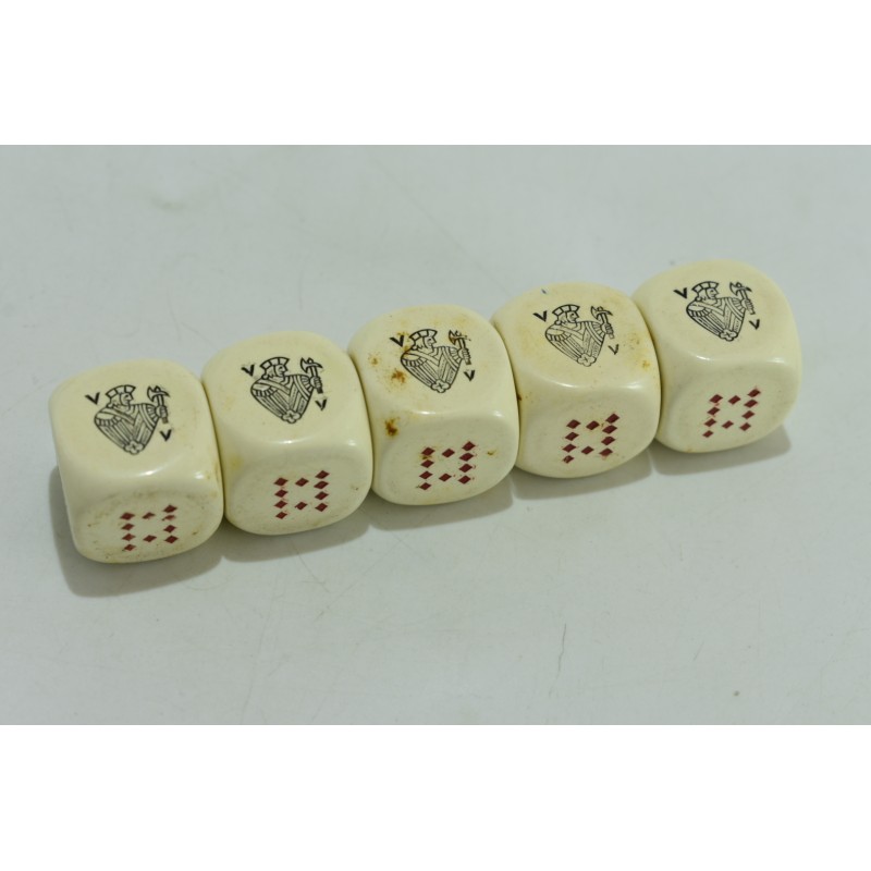 Poker d'as Coffret 5 dés cartes pokers jeu de dé paris casino jeux de société