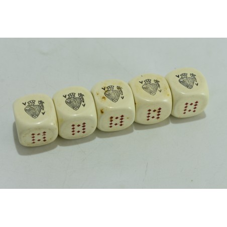 Poker d'as Coffret 5 dés cartes pokers jeu de dé paris casino jeux de société