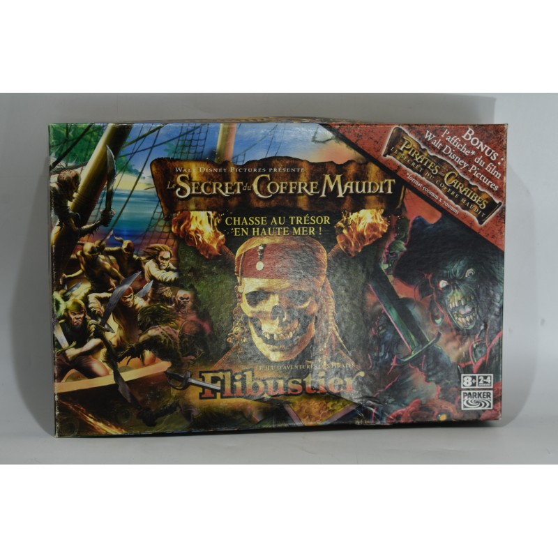 Pirates des caraïbes le secret du coffre maudit Flibustier jeu d'aventures pirate jeux de société Parker Hasbro Walt Disney