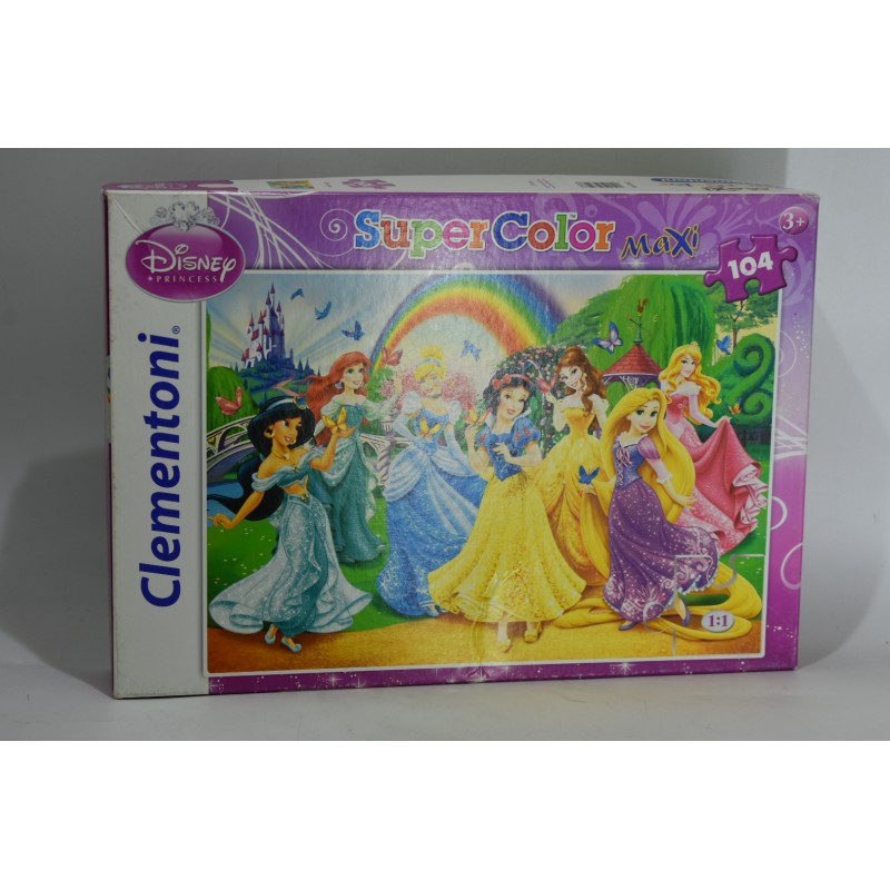 Disney Princess Maxi Super Color 104 pieces jeu clementoni puzzle casse tete