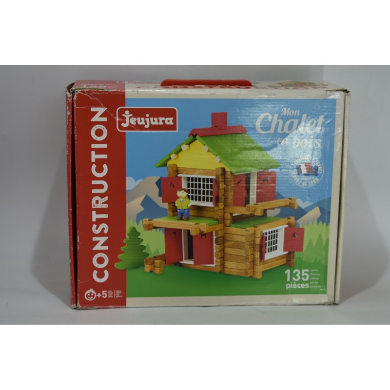 Mon Chalet en bois Jeujura 135 pieces jeu construction jura kapla