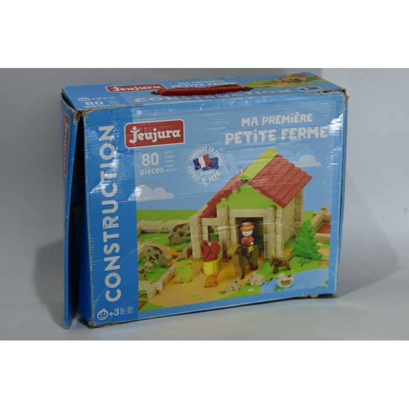 Ma premiere Petite Ferme en Bois JeuJura construction 80 pieces jeu jura construire kapla animaux maison