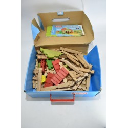 Ma premiere Petite Ferme en Bois JeuJura construction 80 pieces jeu jura construire kapla animaux maison