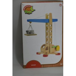 Wooden Toys Crane Grue Bois jouet jeu construction 40 centimètres