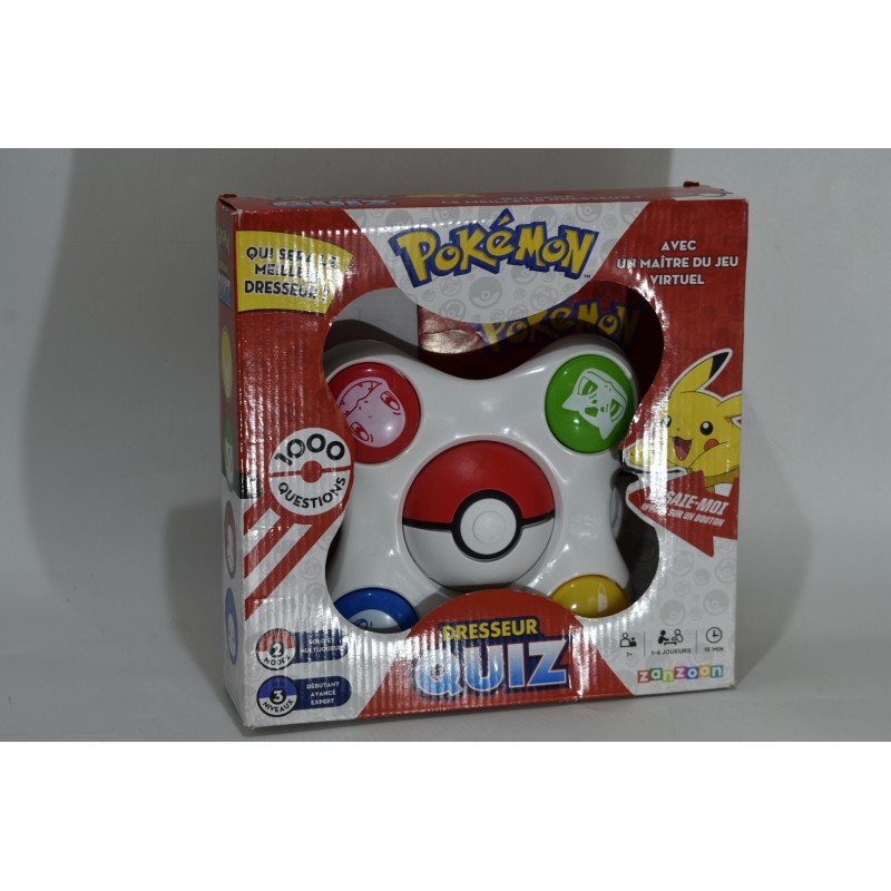 Pokémon Dresseur Quiz jeu de société electronique Quizz zanzoon nintendo bandai pokemon pikachu super simon jeux