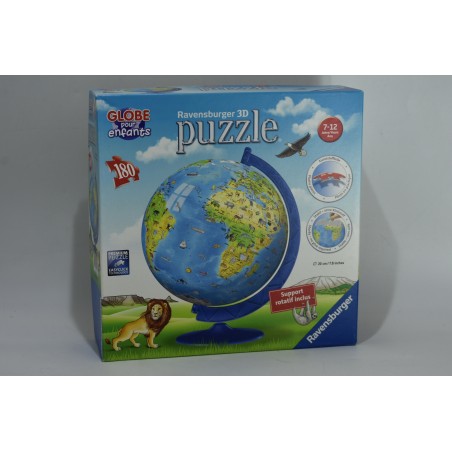 Globe Pour Enfants 180 pieces Puzzle ball 3D relief ravensburger jeu de société jeux eveil puzzles support