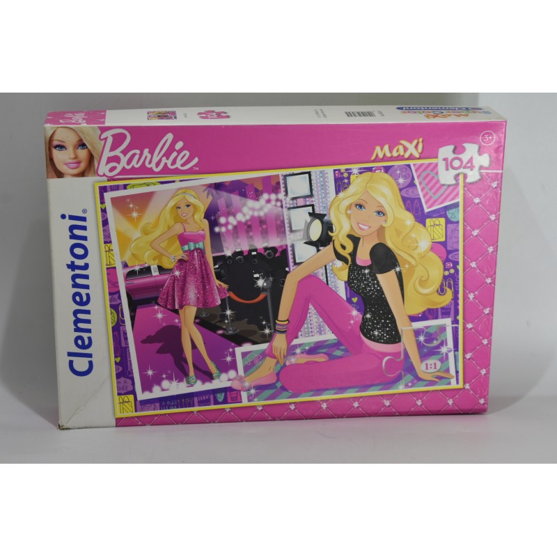 Barbie Super Maxi color 105 puzzle clementoni mattel jeu eveil puzzles dessins animés mode strass princesse disney