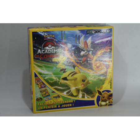 Pokémon Academie de Combat 2022 jeu de société cartes pokemon pikachu evoli pyrobut carte jcc