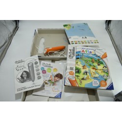 Tiptoi Coffret Complet lecteur interactif OID + livre Edition Ravensburger jeu électronique Tip toi mon premier atlas jeux