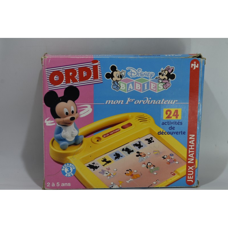 Ordi Disney Mon 1er ordinateur Babies electronic jeux Nathan 1994 jeu jouet électronique
