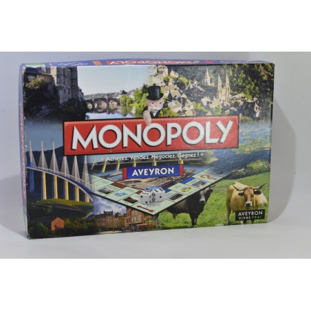 Monopoly Edition Aveyron Jeu de société Hasbro gaming winning moves jeux régional region viaduc millau