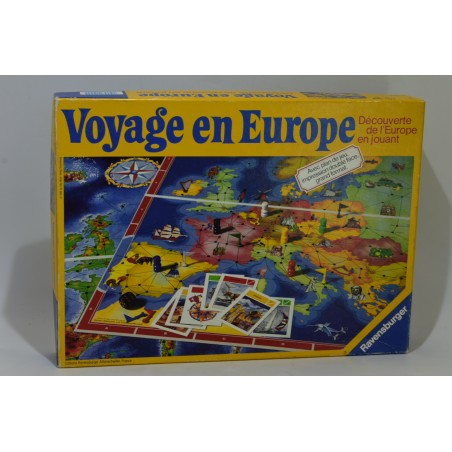Voyage en Europe 1980 Edition Ravensburger jeu de société autour du monde france jeux